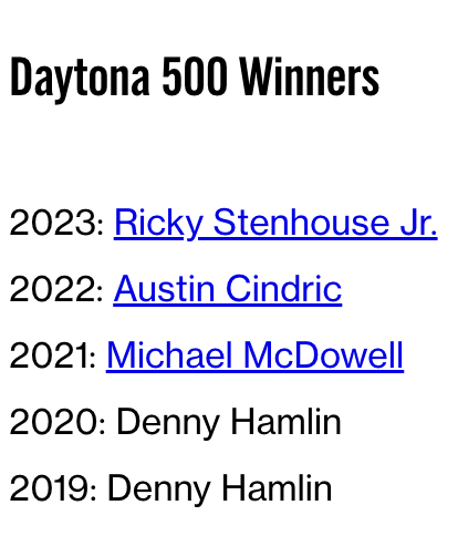 NASCAR Takes Over President’s Day - February 19